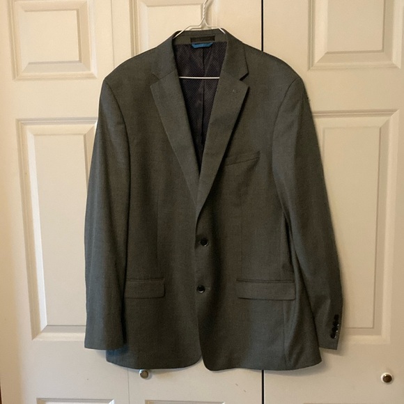 Van heusen mens sport coat cool flex 48L slim fit gray polyester blend - Picture 1 of 11